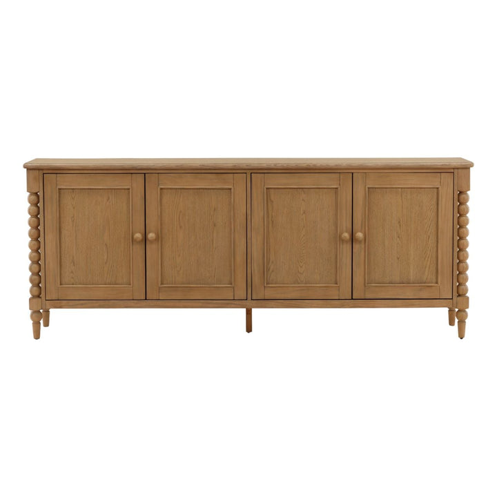 Marcella Pine and Oak Veneer Sideboard, Natural, front view