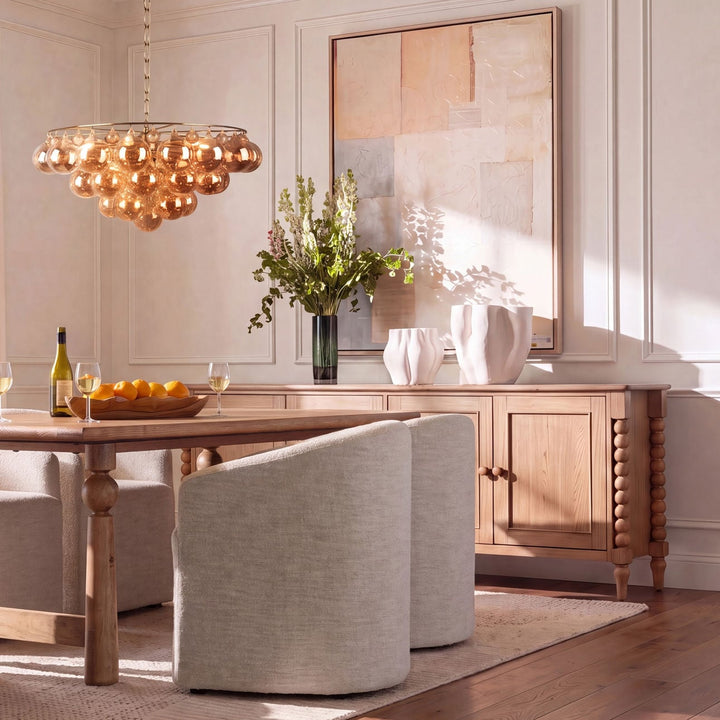 Marcella Pine and Oak Veneer Sideboard, Natural, alternate lifestyle view 2