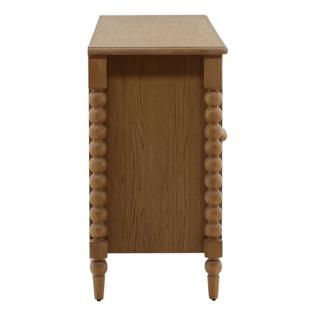 Marcella Pine and Oak Veneer Sideboard, Natural, profile view