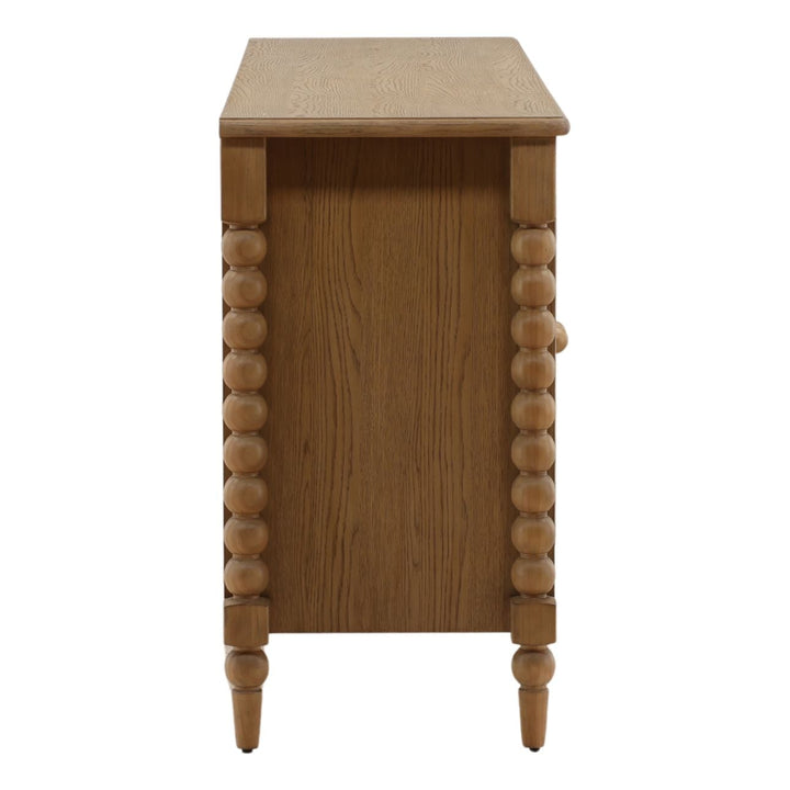 Marcella Pine and Oak Veneer Sideboard, Natural, profile view