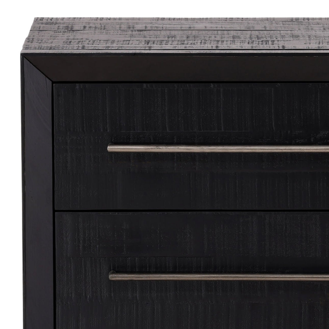 Hudson Black Pine Nightstand, detail 3 view