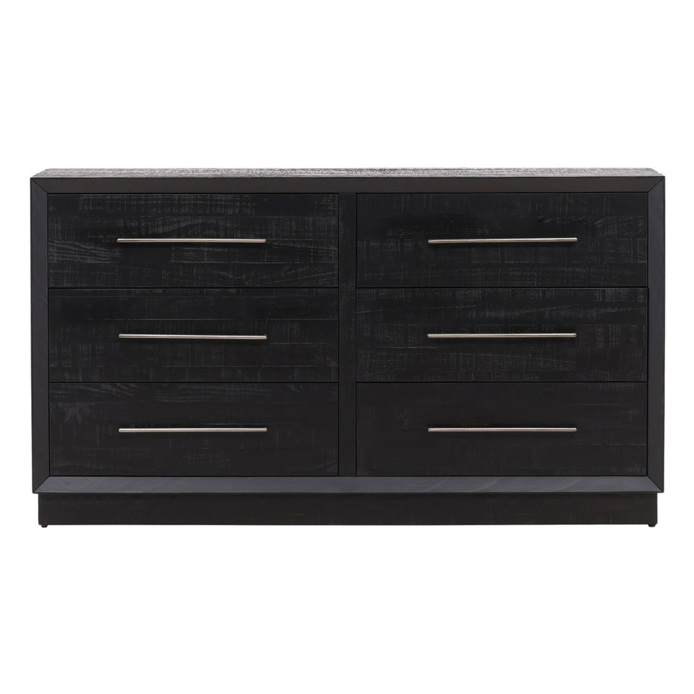 Hudson Black Pine Dresser, front view