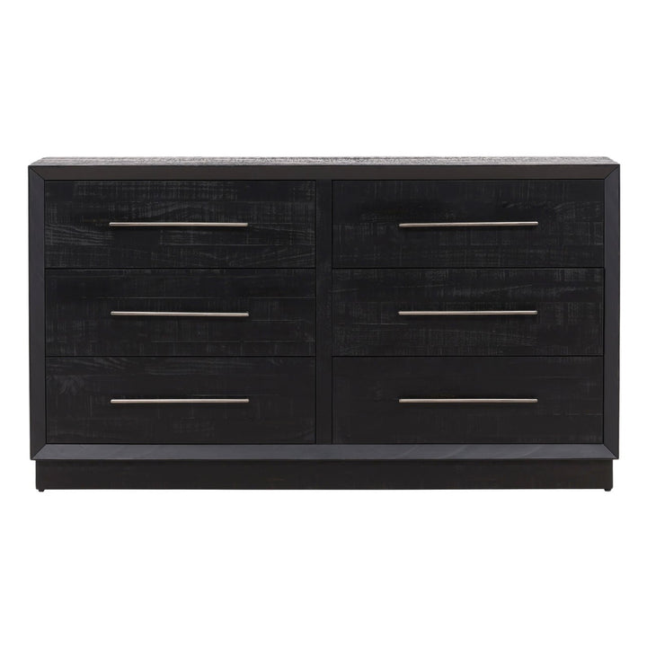 Hudson Black Pine Dresser, front view