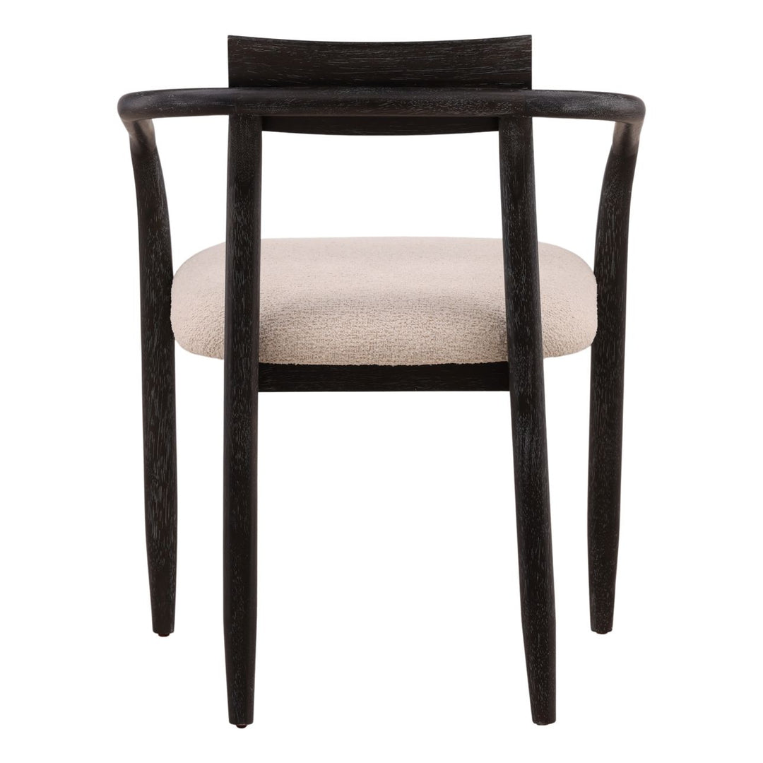 Lucian Cream and Black Dining Chair, back view