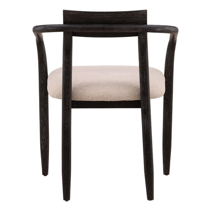 Lucian Cream and Black Dining Chair, back view