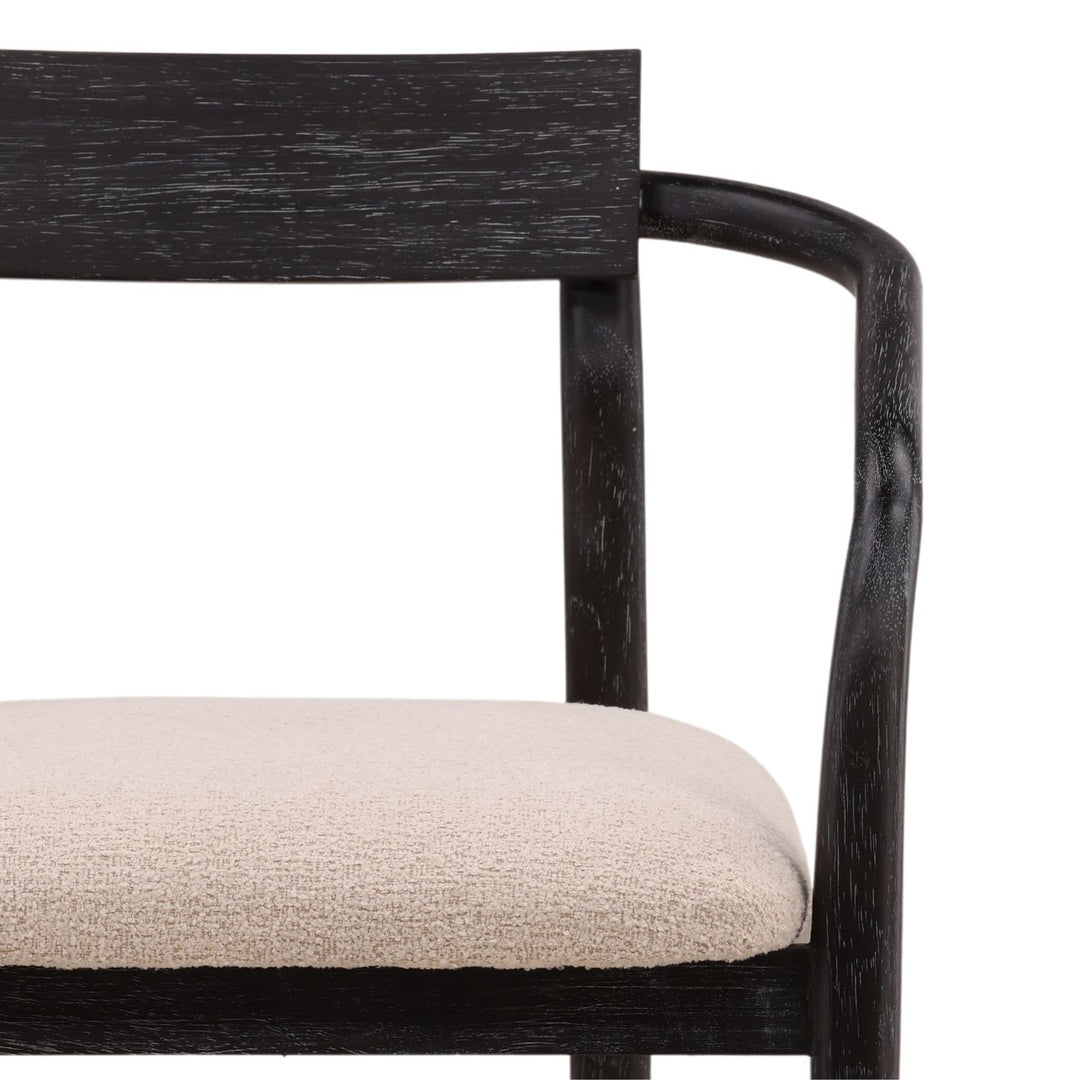 Lucian Cream and Black Dining Chair, detail 2 view