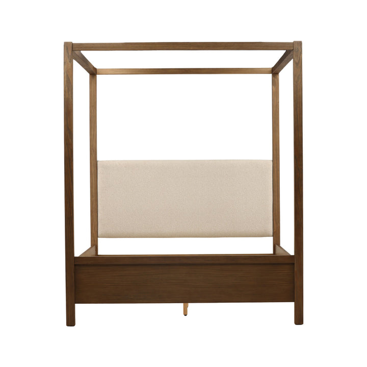 Emery Boucle and Pine Bed, Eastern King · Dark Brown, front view