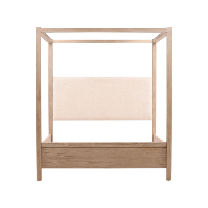 Emery Boucle and Pine Bed, Eastern King · Light Warm Wash, front view