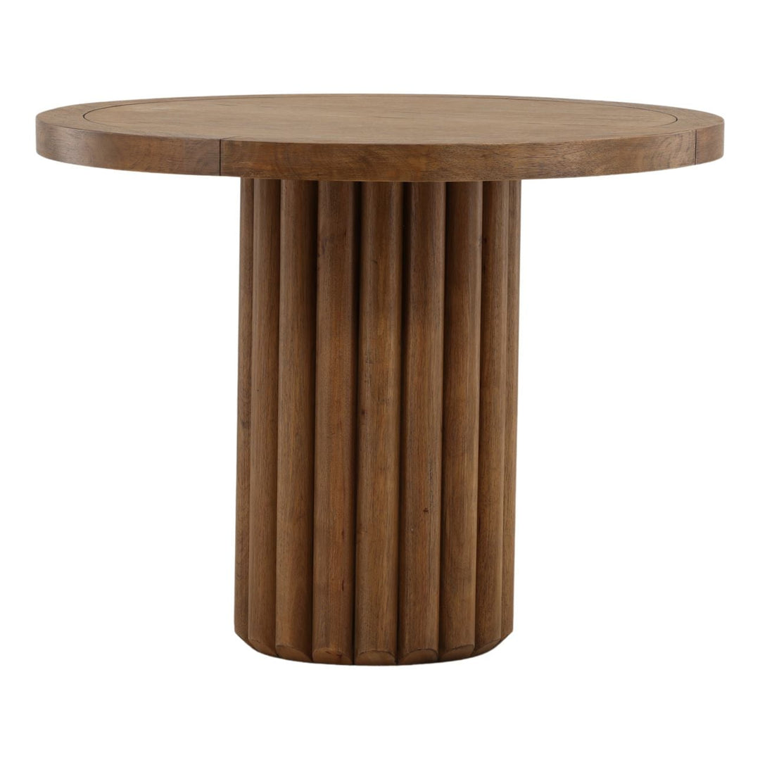 Henren Dark Brown Bistro Table, three-quarter studio view