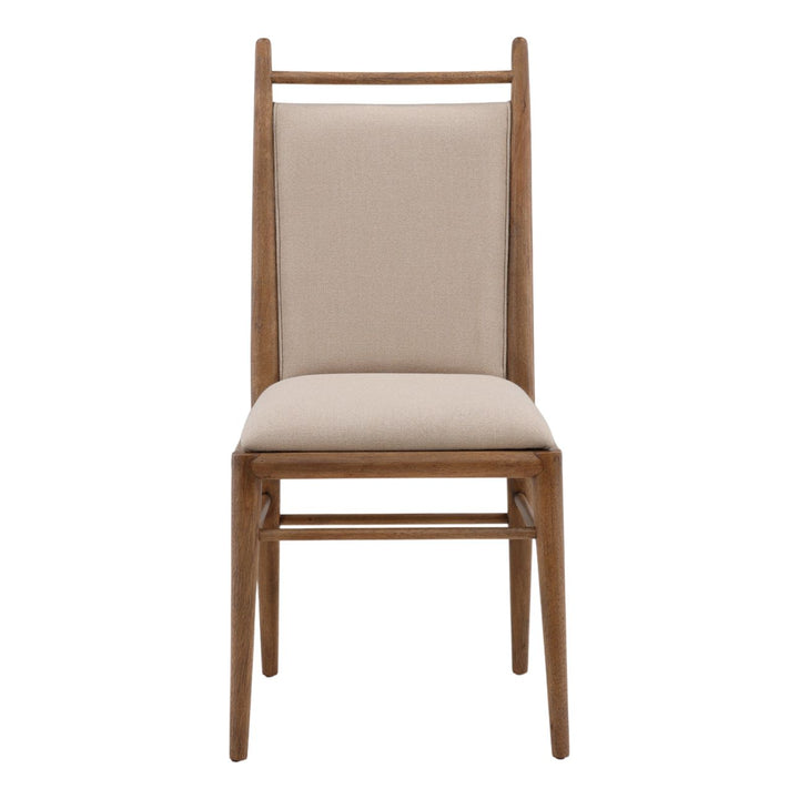 Reeve Beige Dining Chairs, Set of 2, front view