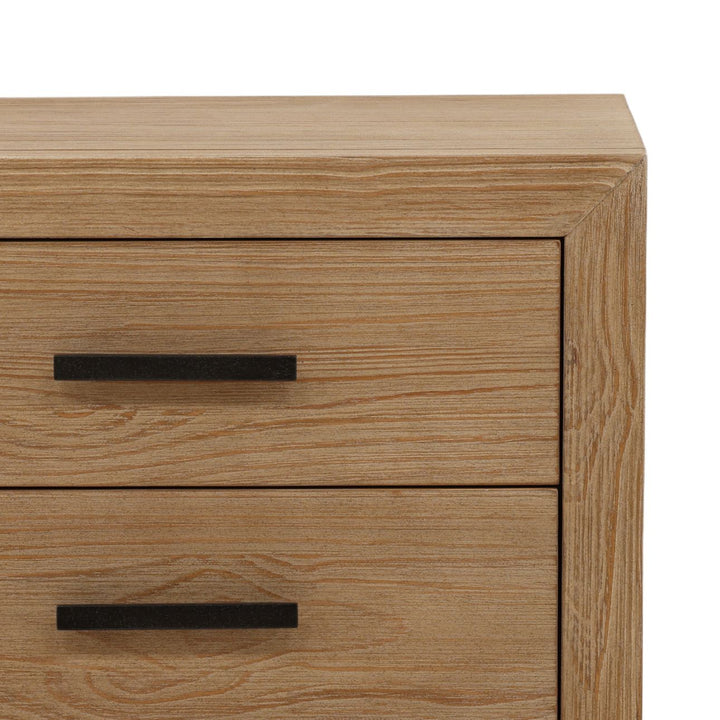 Emery Warm-Wash Pine Nightstand, detail 2 view
