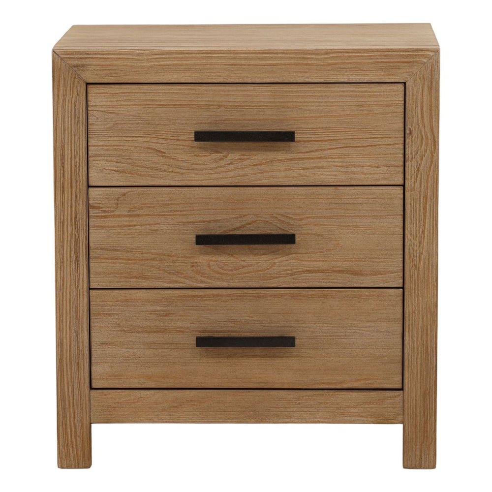 Emery Warm-Wash Pine Nightstand, front view