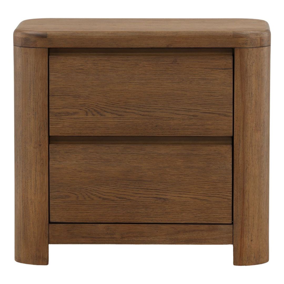Chatham Oak Veneer Nightstand, front view