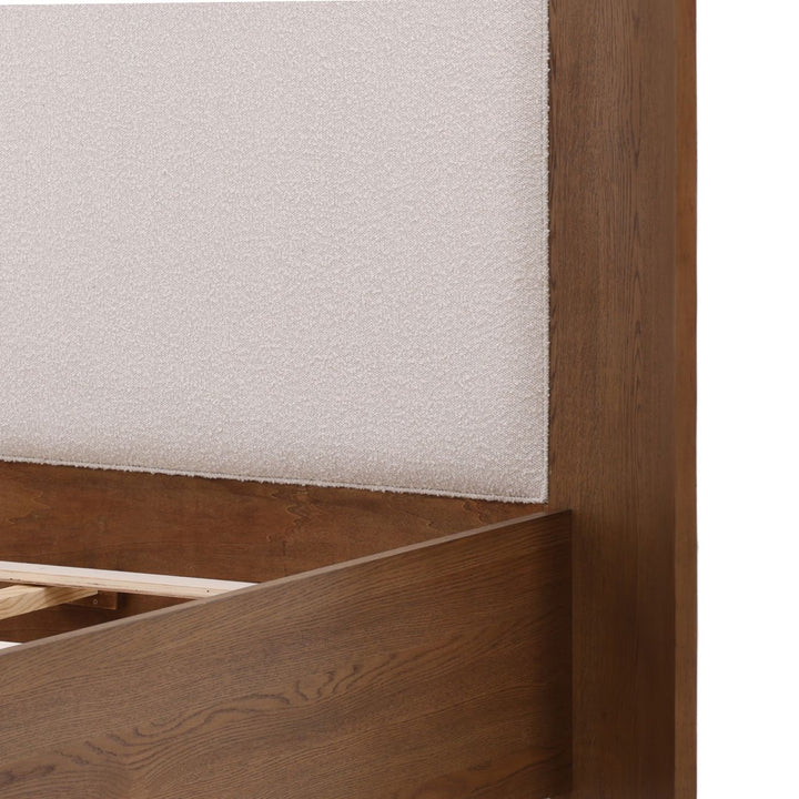 Chatham Cream Boucle and Oak Bed, Queen, detail 2 view