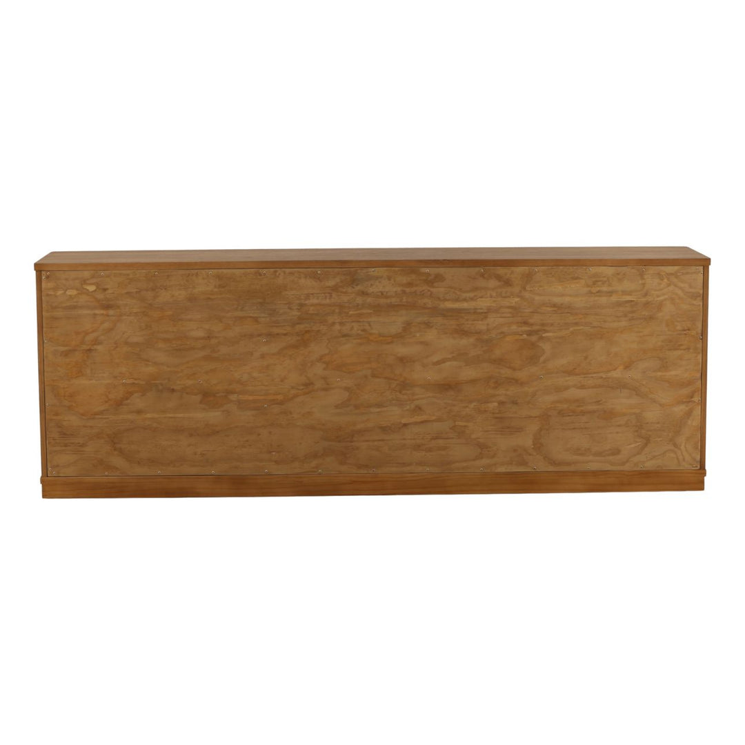 Eton Oak Veneer Sideboard, Dark Brown, back view
