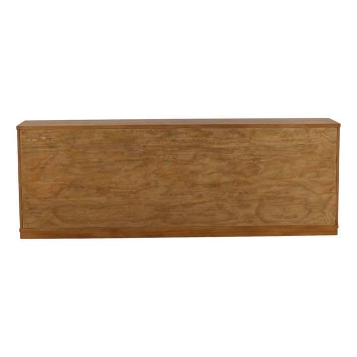 Eton Oak Veneer Sideboard, Dark Brown, back view
