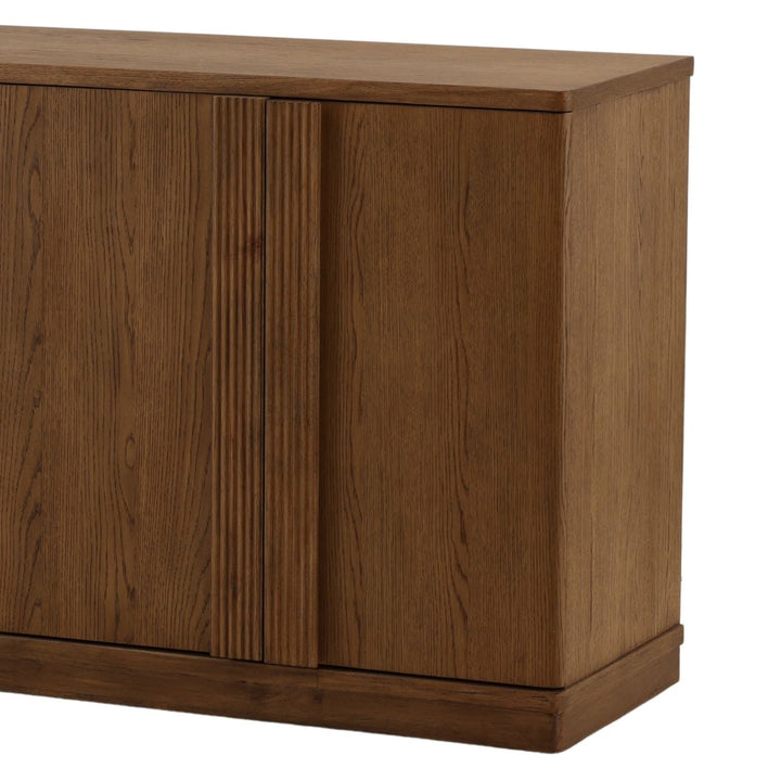 Eton Oak Veneer Sideboard, Dark Brown, detail 2 view