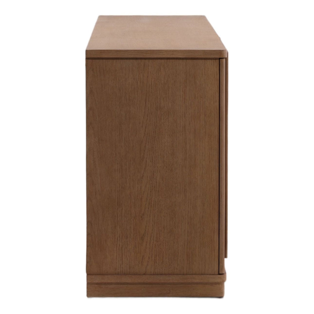 Eton Oak Veneer Sideboard, Light Warm Wash, profile view