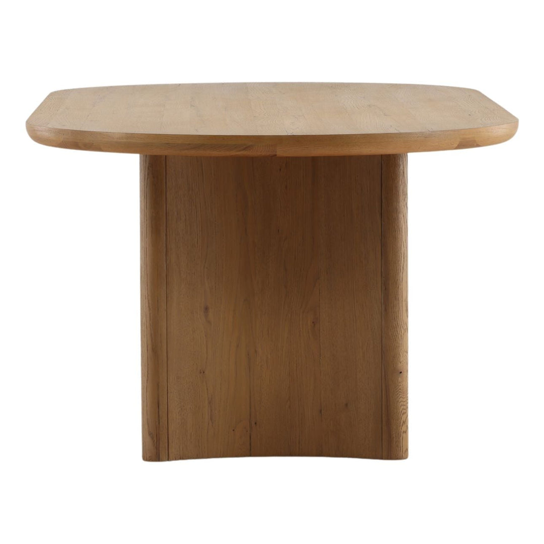 Fraser Natural Oak Veneer Dining Table, profile view