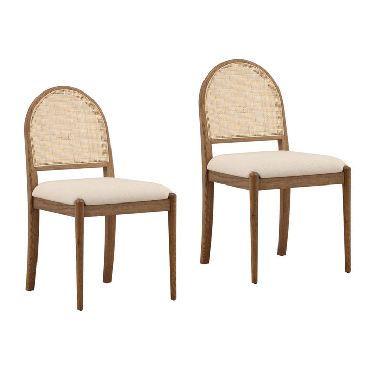 Lakevale Woven Dining Chairs, Set of 2, three-quarter studio view