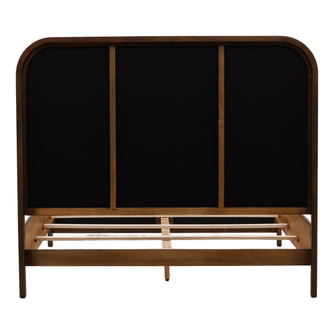 Gideon Brown Upholstered Bed, back view