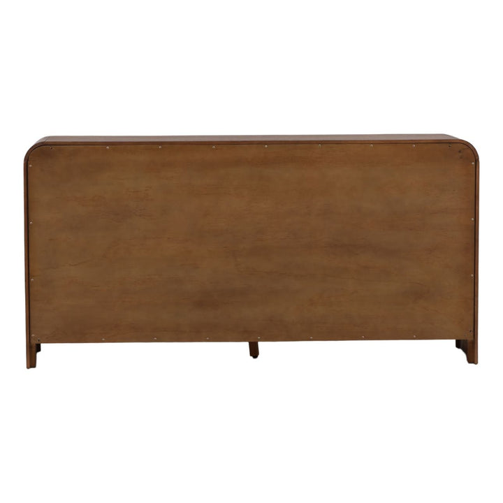 Amara Dark Oak Veneer Dresser, back view