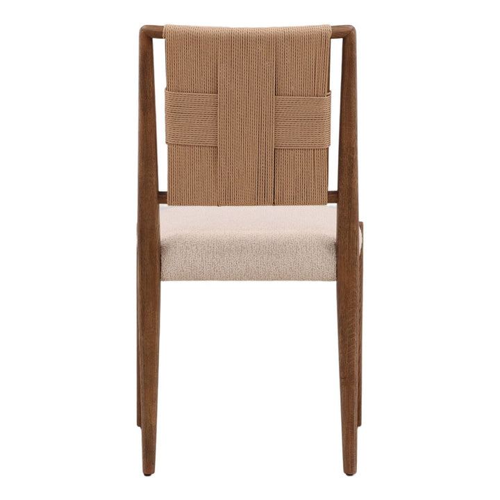 Shay Boucle and Oak Dining Chairs, Set of 2, back view