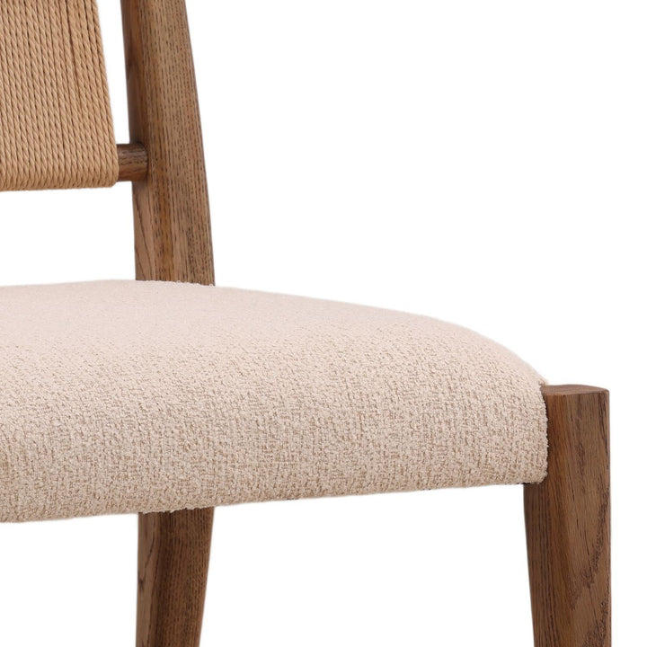 Shay Boucle and Oak Dining Chairs, Set of 2, detail 2 view