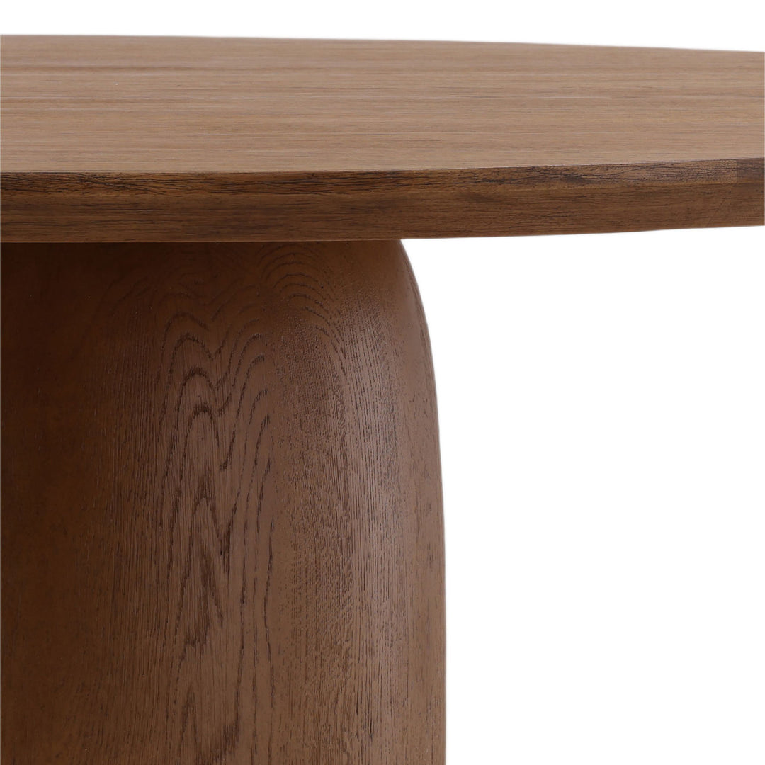 Vela Dark Oak and Resin Dining Table, detail 2 view