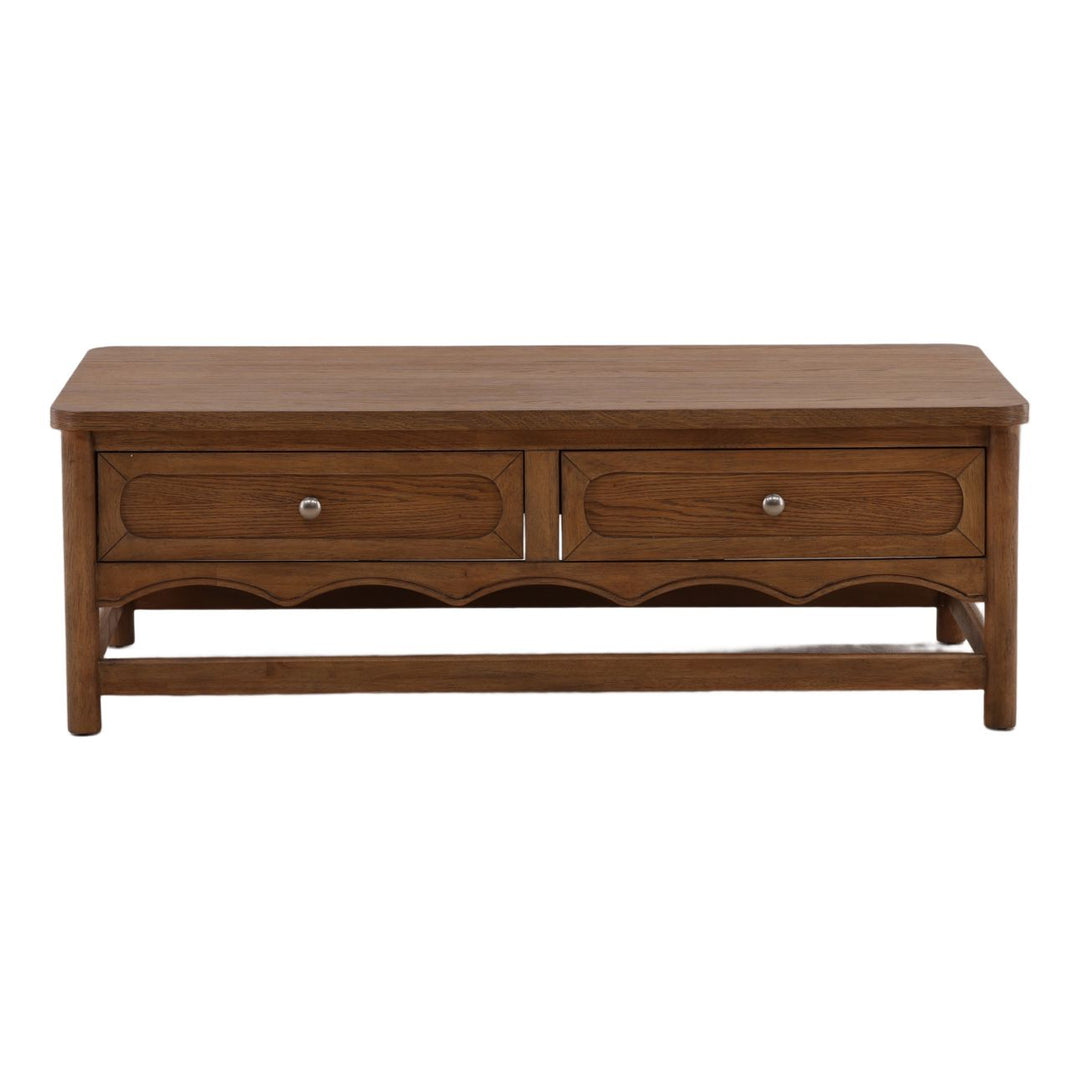 Pippa Oak Veneer Coffee Table, front view