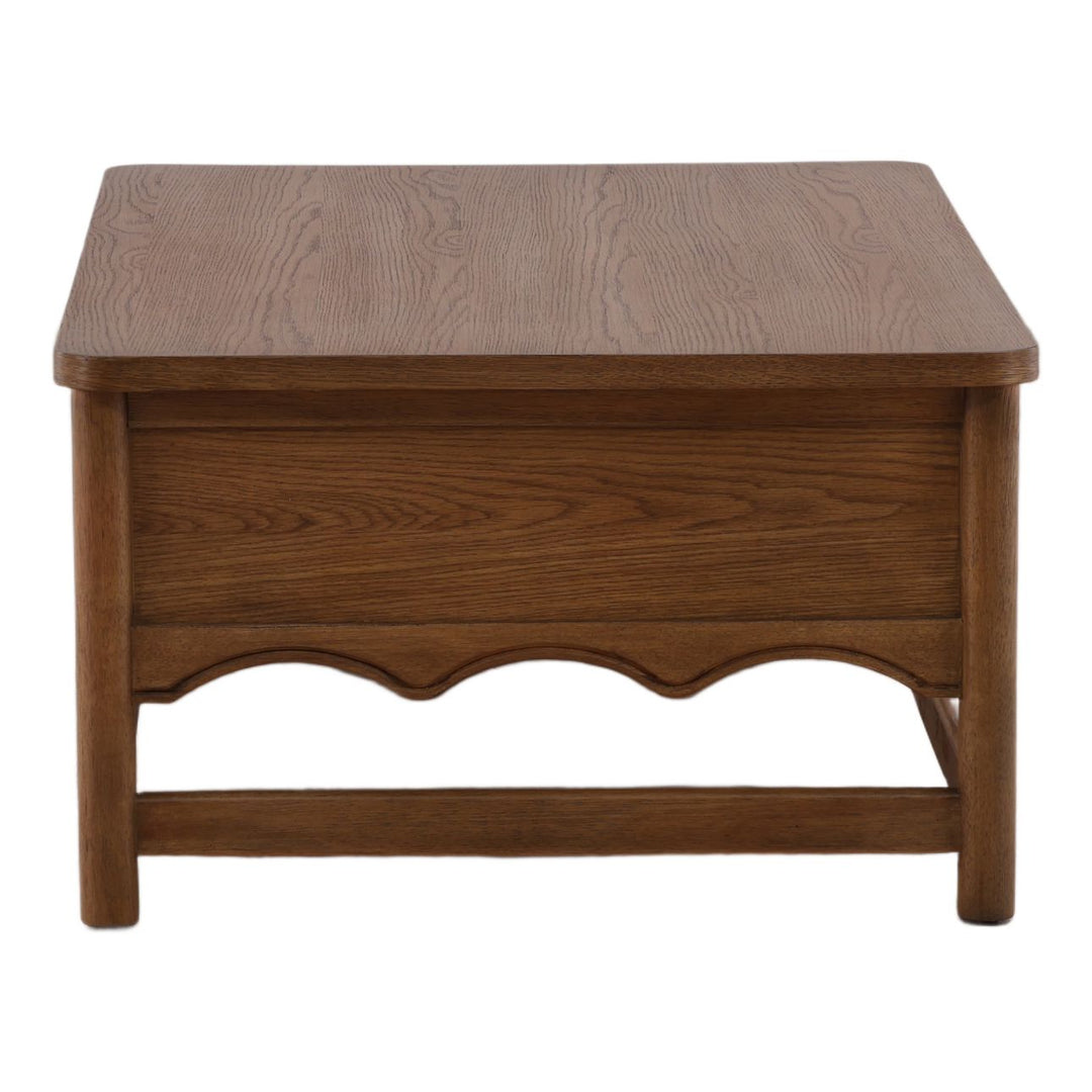 Pippa Oak Veneer Coffee Table, profile view