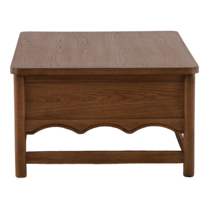 Pippa Oak Veneer Coffee Table, profile view