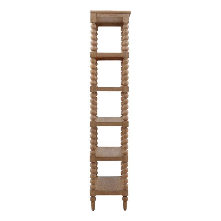 Marina Wood Bookcase, profile view