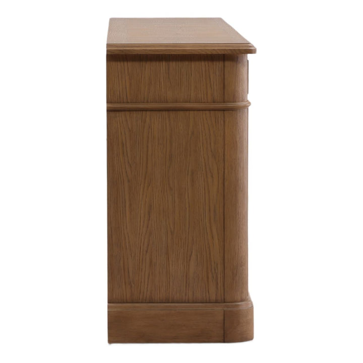 Fairen Oak Veneer Sideboard, profile view