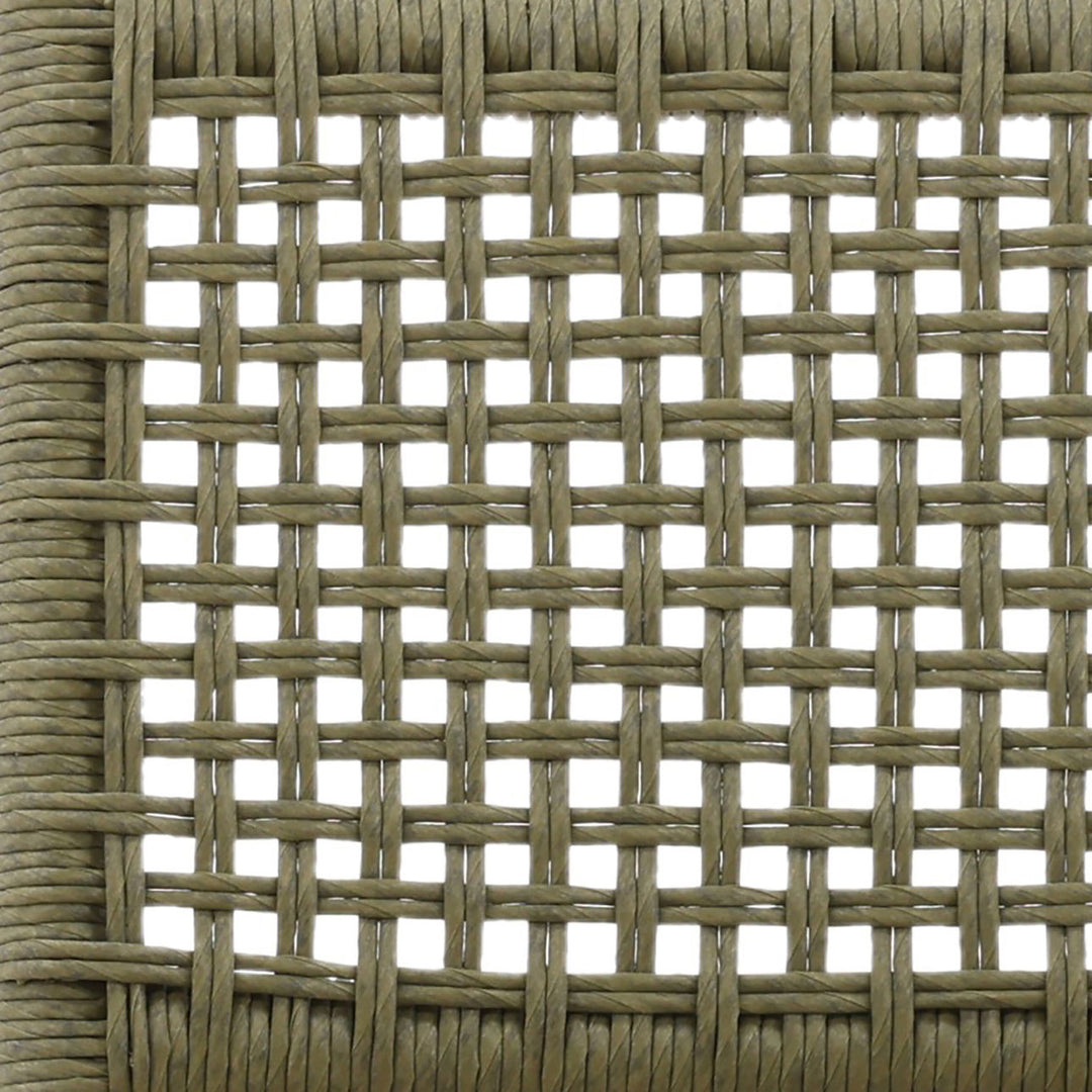 Franca Green Rattan Outdoor Dining Chairs, Set of 2, detail 1 view