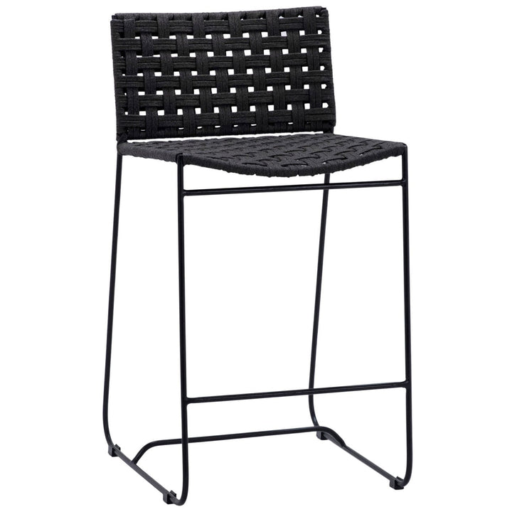 Forren Rope Outdoor Counter Stool, three-quarter studio view