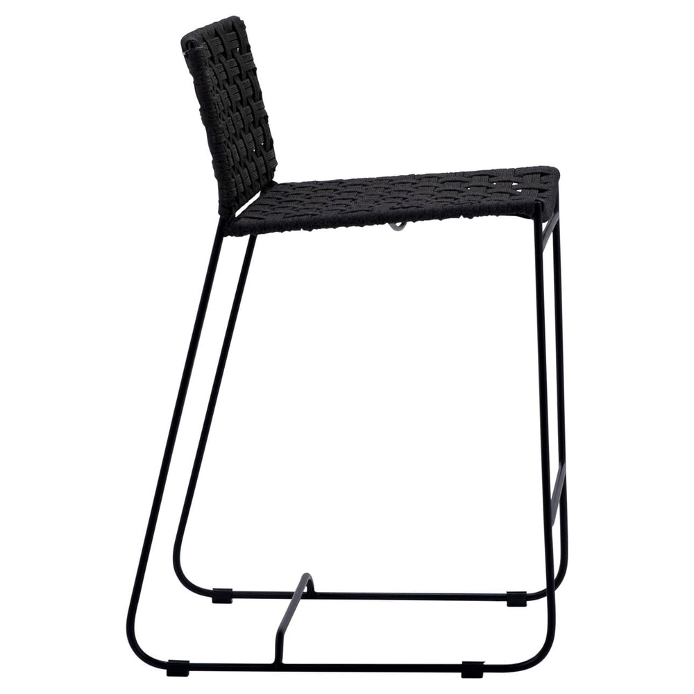 Forren Rope Outdoor Counter Stool, profile view