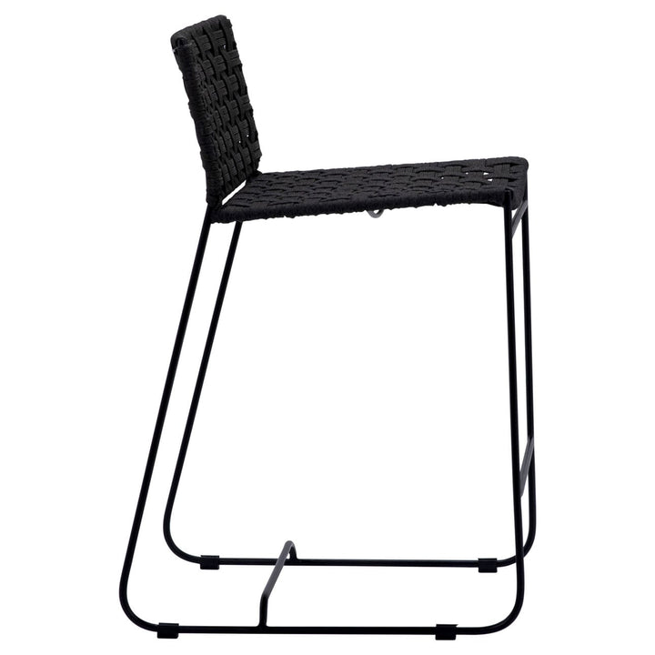 Forren Rope Outdoor Counter Stool, profile view