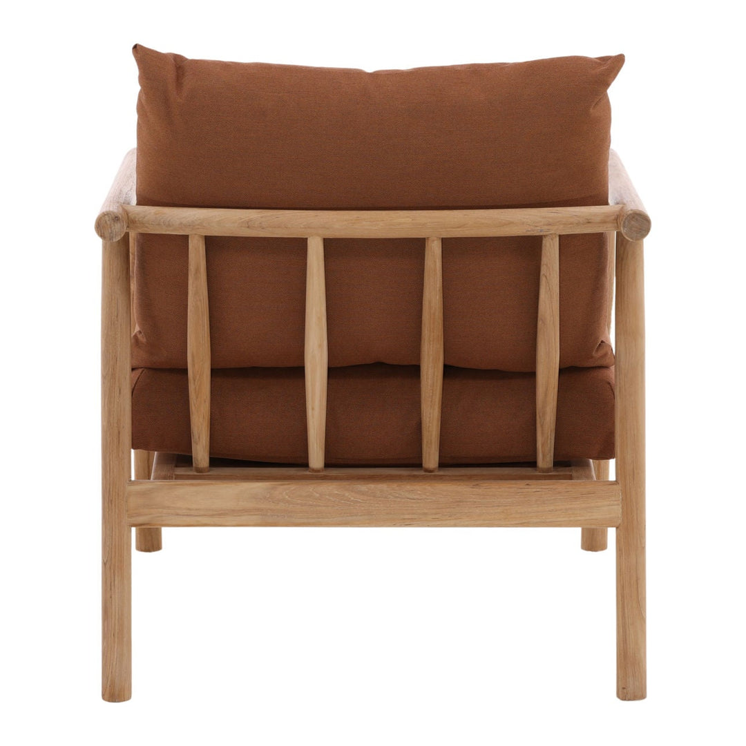 Aimara Sienna Teak Outdoor Lounge Chair, back view