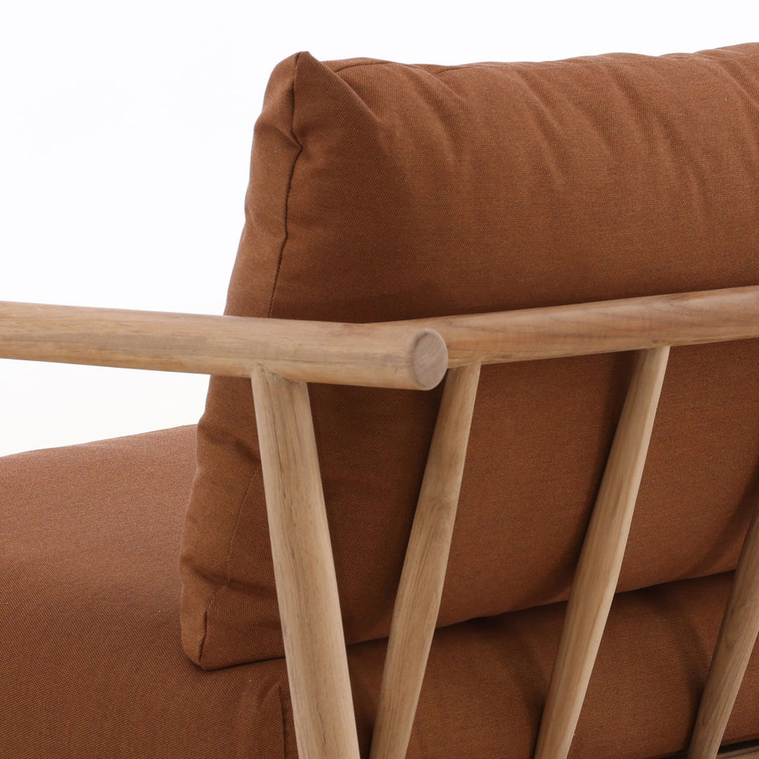 Aimren Sienna Teak Outdoor Sofa, detail 2 view