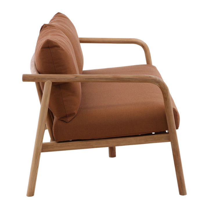 Aimren Sienna Teak Outdoor Sofa, profile view