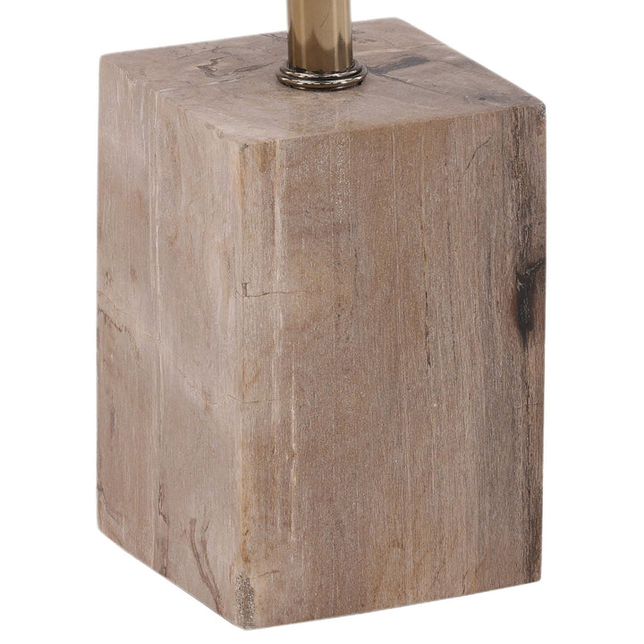 Cove Petrified Wood Side Table, detail 2 view