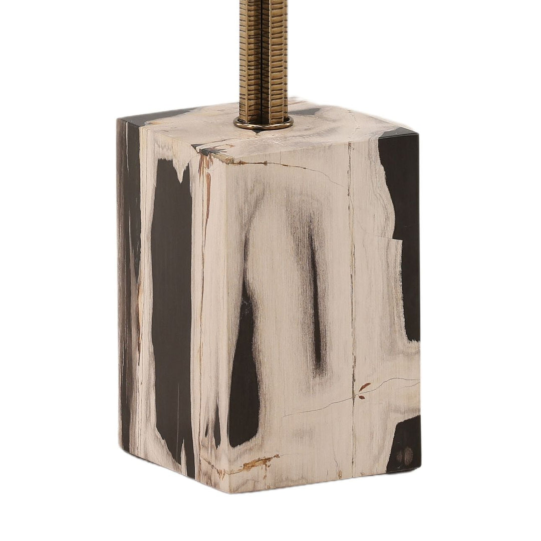 Elio Petrified Wood Side Table, detail 1 view