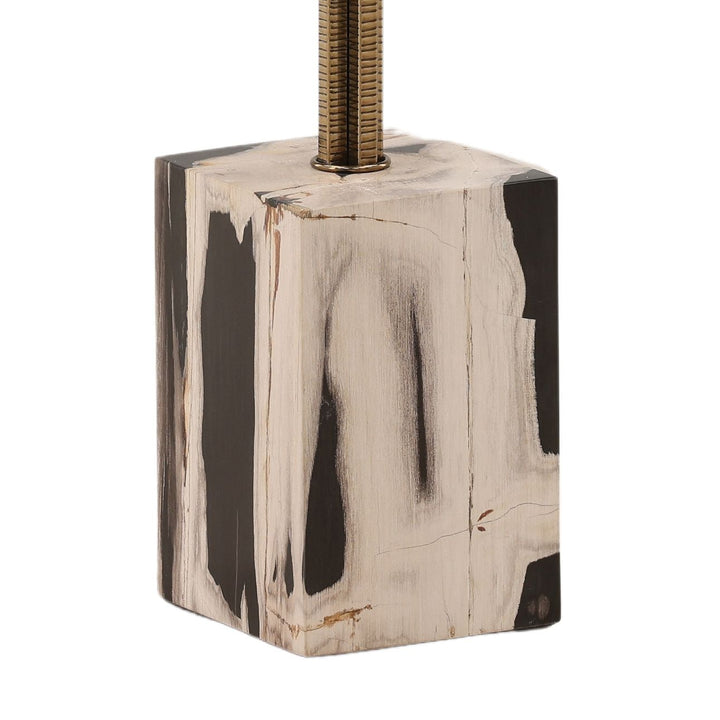Elio Petrified Wood Side Table, detail 1 view
