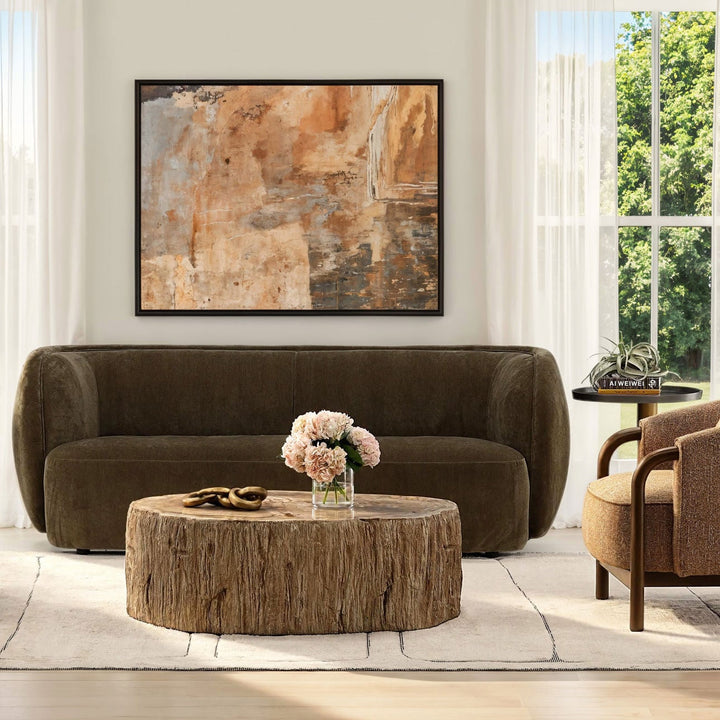Arlo Petrified Wood Coffee Table, 42-inch size class, lifestyle view