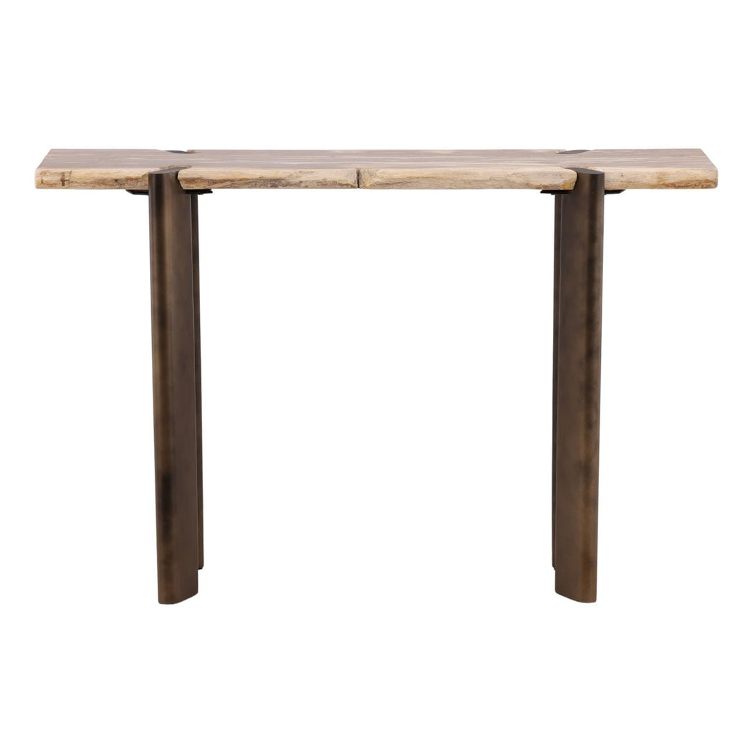 Peri Petrified Wood Console Table, front view