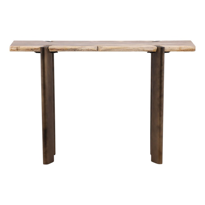Peri Petrified Wood Console Table, front view