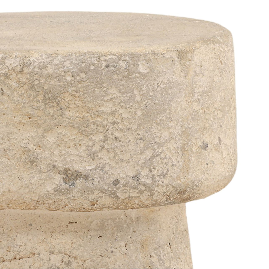 Seda Stone Outdoor Side Table, detail 2 view