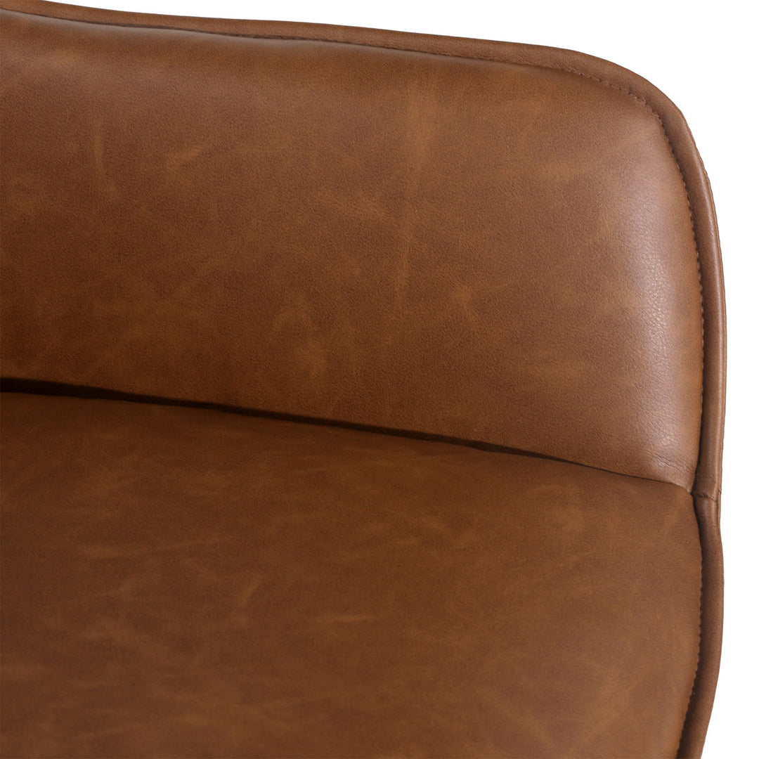 Verena Antique Brown Swivel Dining Chair, detail 1 view