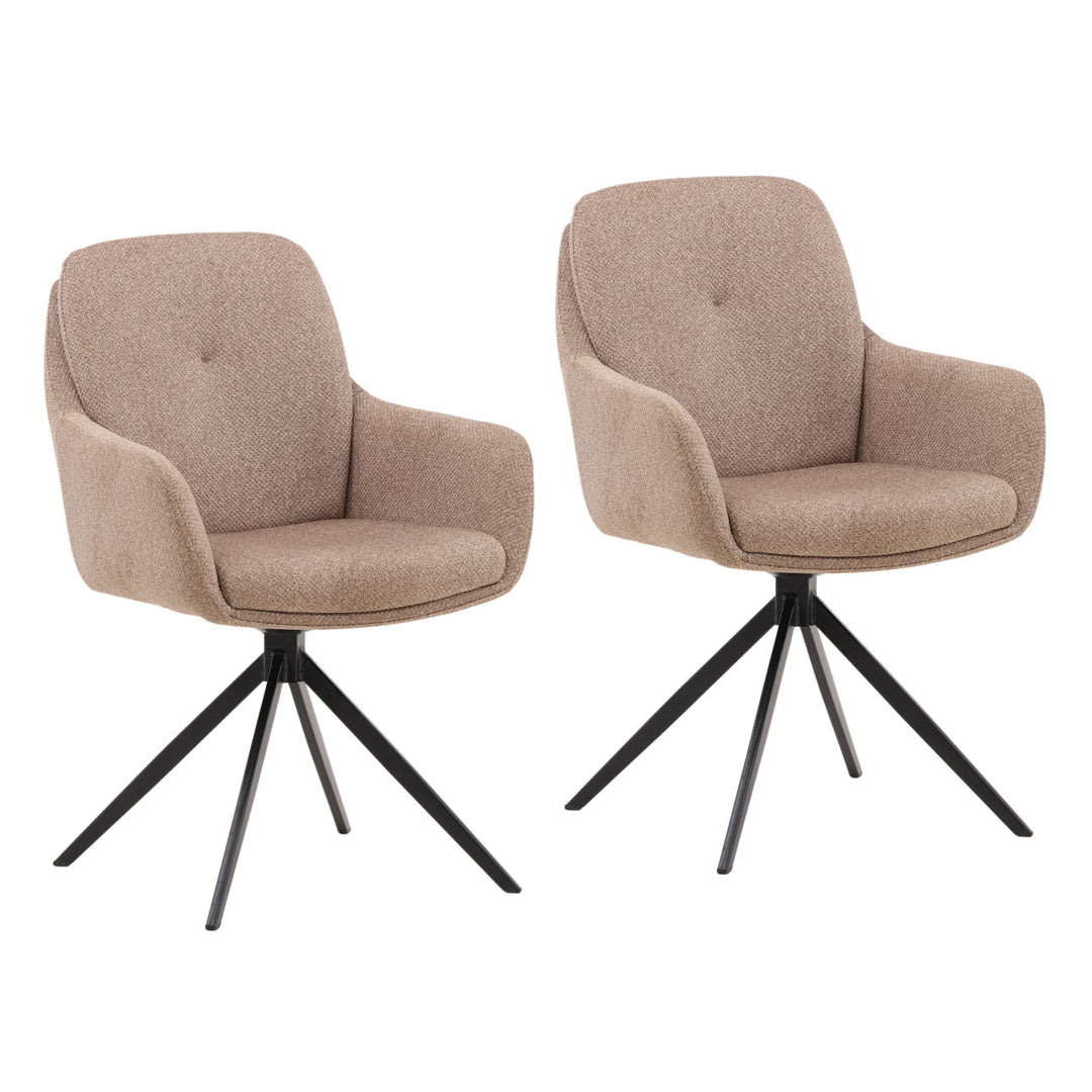 Raven Sand Dining Chairs, Set of 2, three-quarter studio view